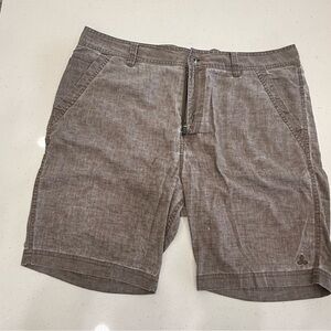 Prana Men's Taupe Flat Front Casual Shorts